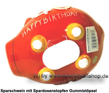 Sparschwein Kleinsparschwein 3D Design 40 Birthday! Keramik E