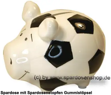 Sparschwein Kleinsparschwein Fussballschwein Keramik A