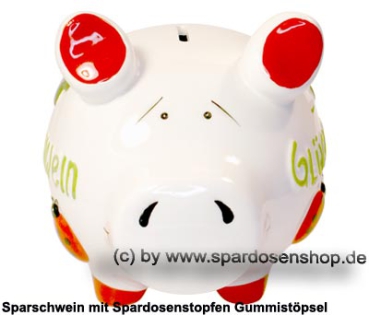 Sparschwein mittelgroßes Sparschwein 3D Design Glücksschwein mittel Keramik B
