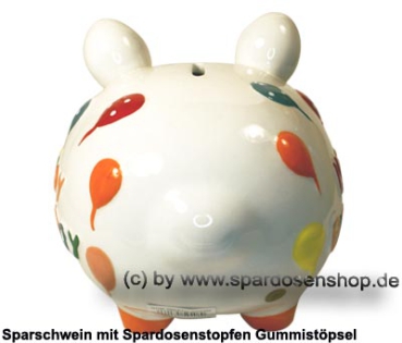 Sparschwein mittelgroß 3D Design Happy Birthday Keramik D