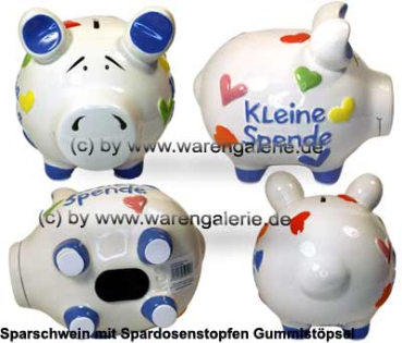 Sparschwein mittelgroßes Sparschwein 3D Design Kleine Spende Keramik Gesamt