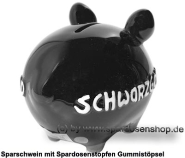 Sparschwein Kleinsparschwein 3D Design Schwarzgeld D