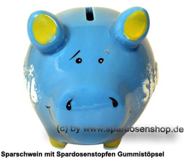 Sparschwein Kleinsparschwein 3D Design Ski Urlaub Keramik B