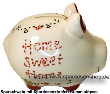 Sparschwein Kleinsparschwein 3D Design Home Sweet Home Keramik C