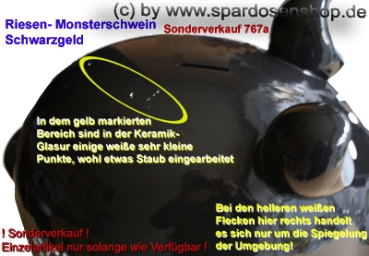 Sparschwein riesengroßes Monster Sparschwein 3D Design Schwarzgeld Ba Sonderverkauf ! 767a