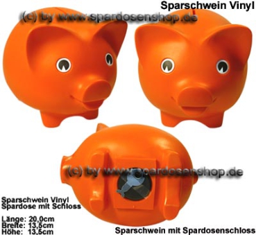 Sparschwein Vinyl Groß Orange Großsparschwein Gesamt