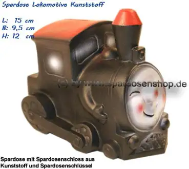 Spardose Lokomotive aus Kunststoff D