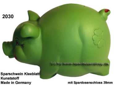 Sparschwein mit Kleeblatt Variante grün A