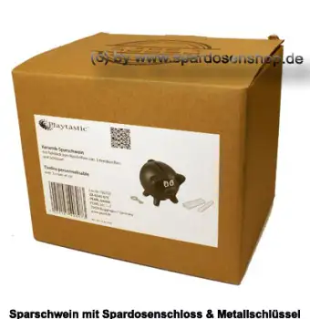 Sparschwein mit Tafellack klein H