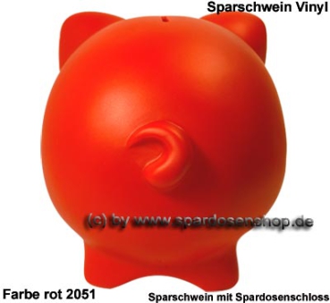 Sparschwein Vinyl Kunststoff Farbvariante rot D