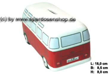 Spardose Auto VW T1 Bus Bulli rot D