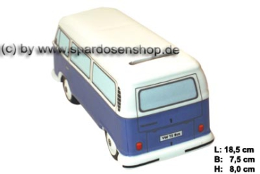 Spardose Auto VW T2 Bus blau Bulli D