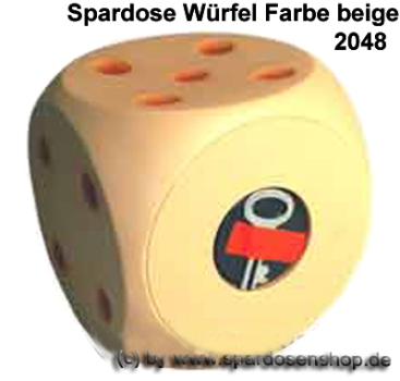 Spardose Würfel Farbvariante beige B