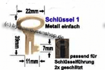 Spardosenschlüssel Nr. 1