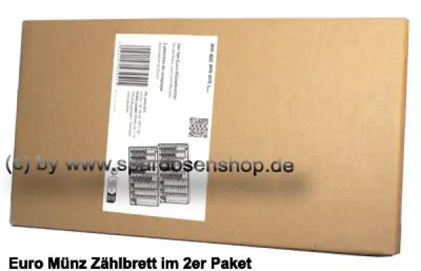 Spardose Euro-Münzbrett, 2er-Paket Zählbrett für das Euro Hartgeld E