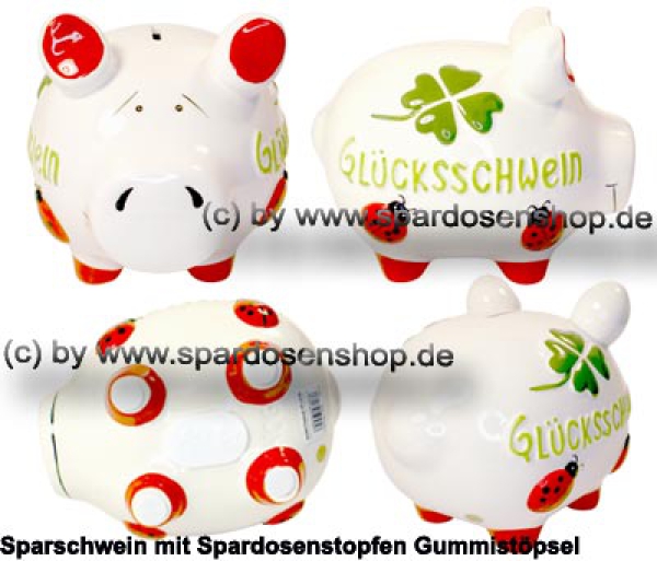 Sparschwein mittelgroßes Sparschwein 3D Design Glücksschwein mittel Keramik Gesamt
