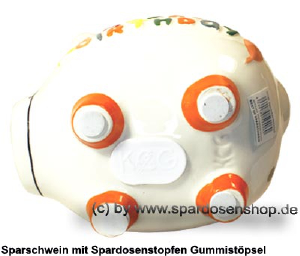 Sparschwein mittelgroß 3D Design Happy Birthday Keramik E