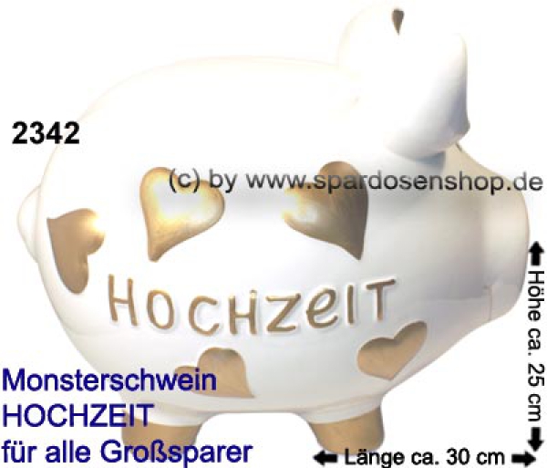 Sparschwein riesengroßes Monster Sparschwein 3D Design Hochzeit Dekor Keramik C