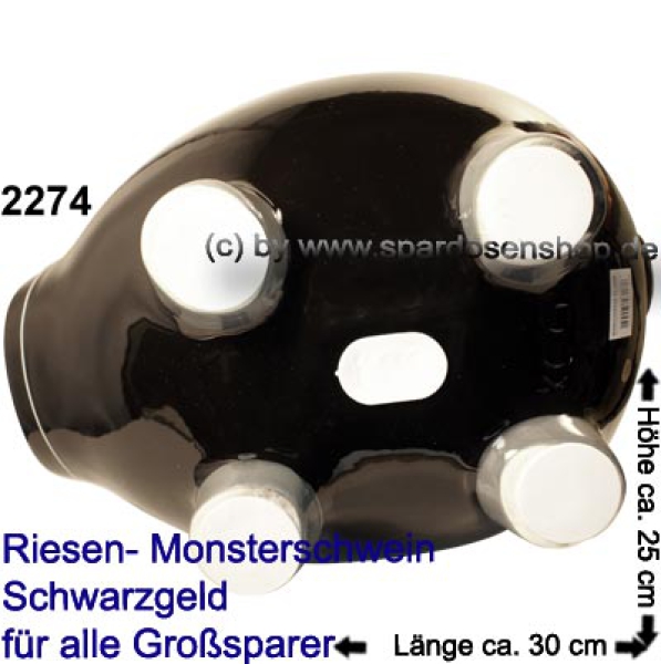 Sparschwein riesengroßes Monster Sparschwein 3D Design Schwarzgeld E Sonderverkauf ! 767a