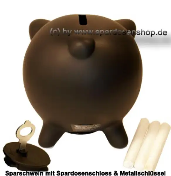 Sparschwein mit Tafellack klein D