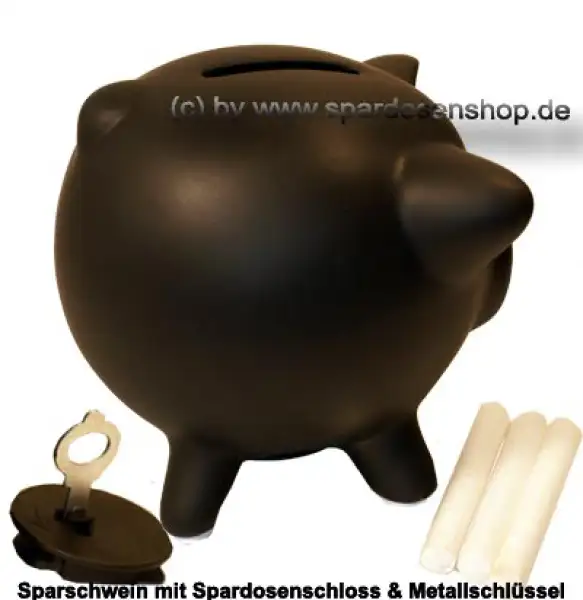 Sparschwein mit Tafellack klein E