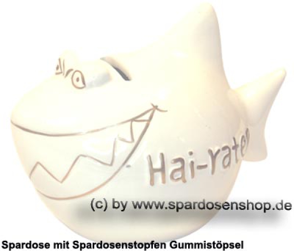 Spardose Spartier Design Hai-raten Keramik A