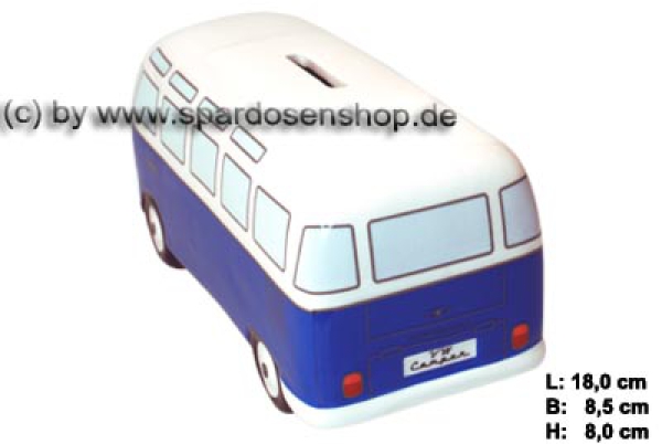 Spardose Auto VW T1 Bus Bulli blau D