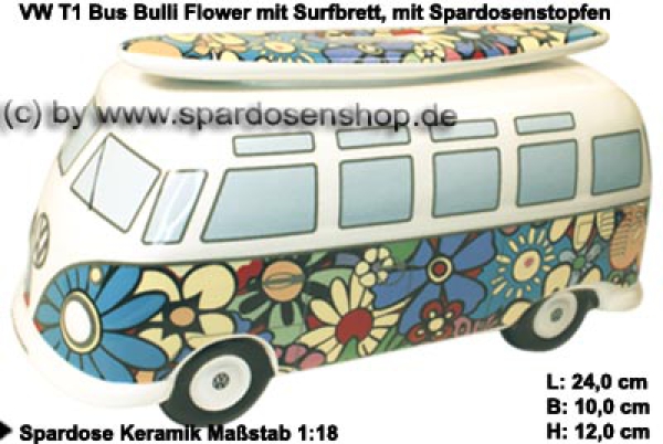 VW Bulli Spardose Surfer Blumen in 5081 Anif für 12,00 € zum Verkauf