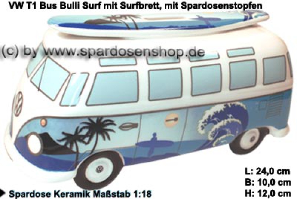 VW Collection VW Bulli T1 Spardose mit Surfbrett ab 29,95