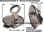 Spardosenschloss 4: 39mm 1 Stück Maße: Ø= 39 mm